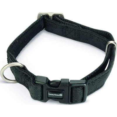 Macleather Halsband Zwart 20-40x1,5cm
