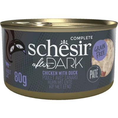 12x Schesir After Dark Paté Kip&Eend 80 gr