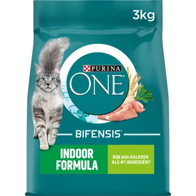 4x Purina ONE Indoor Kalkoen 3 kg
