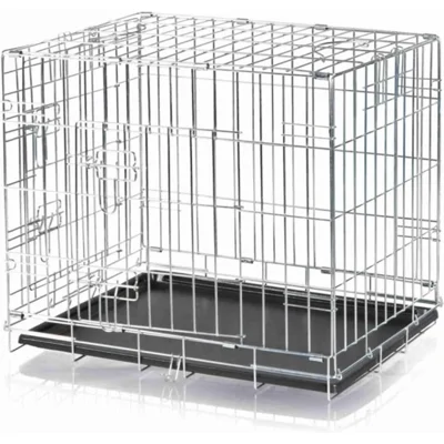 TRIXIE Metalen hondenbench, zilver-zwart, Maat: M