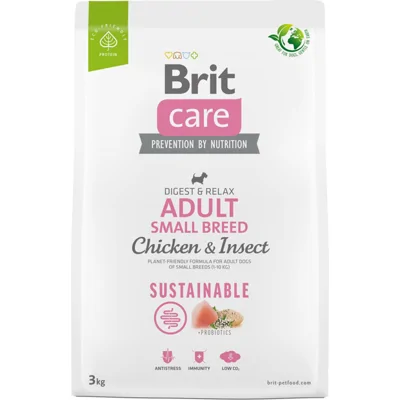 Brit Care - Dog - Sustainable Adult Small Breed - Kip & Insect - 3 kg