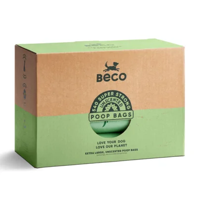 Beco Poop Bags Recycled Jumbo Pack Ongeparfumeerd 540 stuks