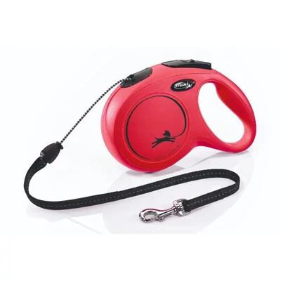 Flexi Classic Cord 8 meter Medium Rood