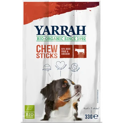 Yarrah Bio Kauwstaafjes Hond Rund 3 stuks