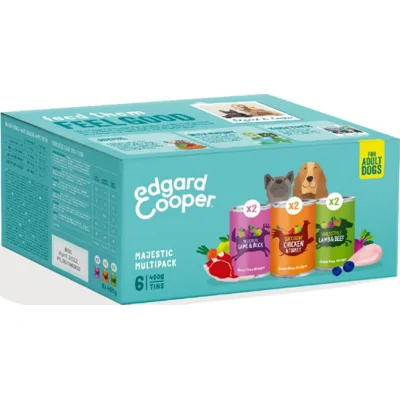 Edgard & Cooper hond Multipack Kip, Wild, Lam 6 x 400gr