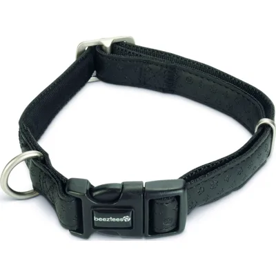 Macleather Halsband Zwart 35-50x2cm