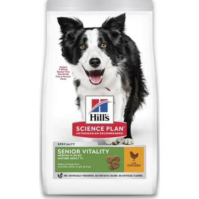 Hill's Mature Adult Senior Vitality Medium met kip hondenvoer 2 x 2,5 kg