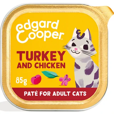 Edgard&Cooper Kattenvoer Adult Pate Kalkoen - Kip 85 gr