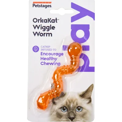 Petstages OrkaKat Catnip Wiggle Worm Oranje 10,1 x 18,4 x 1,0 cm