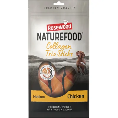 Rosewood Naturefood Hondensnack Collageen Trios Chicken M 90 gr