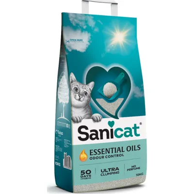 Sanicat Essential Oils Ultra White Kattenbakvulling Fragrance Free 10 kg