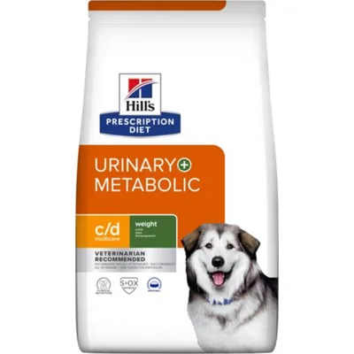 6x Hill's Prescription Diet Hondenvoer Droog c/d Multicare + Metabolic Urinary + Weight Care 1,5 kg