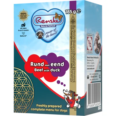 Renske vers hondenvoer Rund met Eend 185 gram