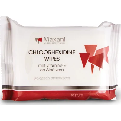 Maxani Chloorhexidine doekjes met vitamine E, 40 stuks 1 verpakking
