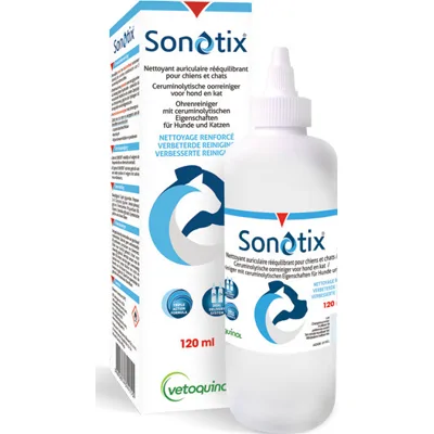 Sonotix Oorreiniger voor hond en kat 120 ml