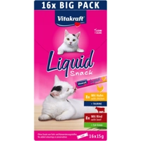 Vitakraft Liquid Snack met kip en rund voor katten multipack (16 x 15 g) 1 verpakking