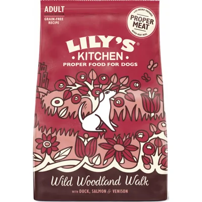 Lily's Kitchen Adult Wild Woodland Walk met eend, zalm en hert hondenvoer 12 kg