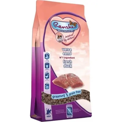 8x Renske Super Premium Adult Kattenvoer Eend 400 gr