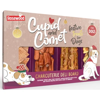 Rosewood Cupid&Comet Charcuterie Deli Plank Hondensnacks Kerst 200 gr