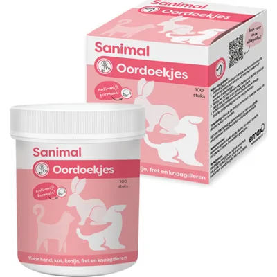 Sanimal Oordoekjes+ 100 stuks