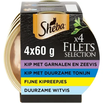 Sheba Délices Du Jour Kattenvoer Nat Selectie Multipack Vis in Saus 6x50 gr