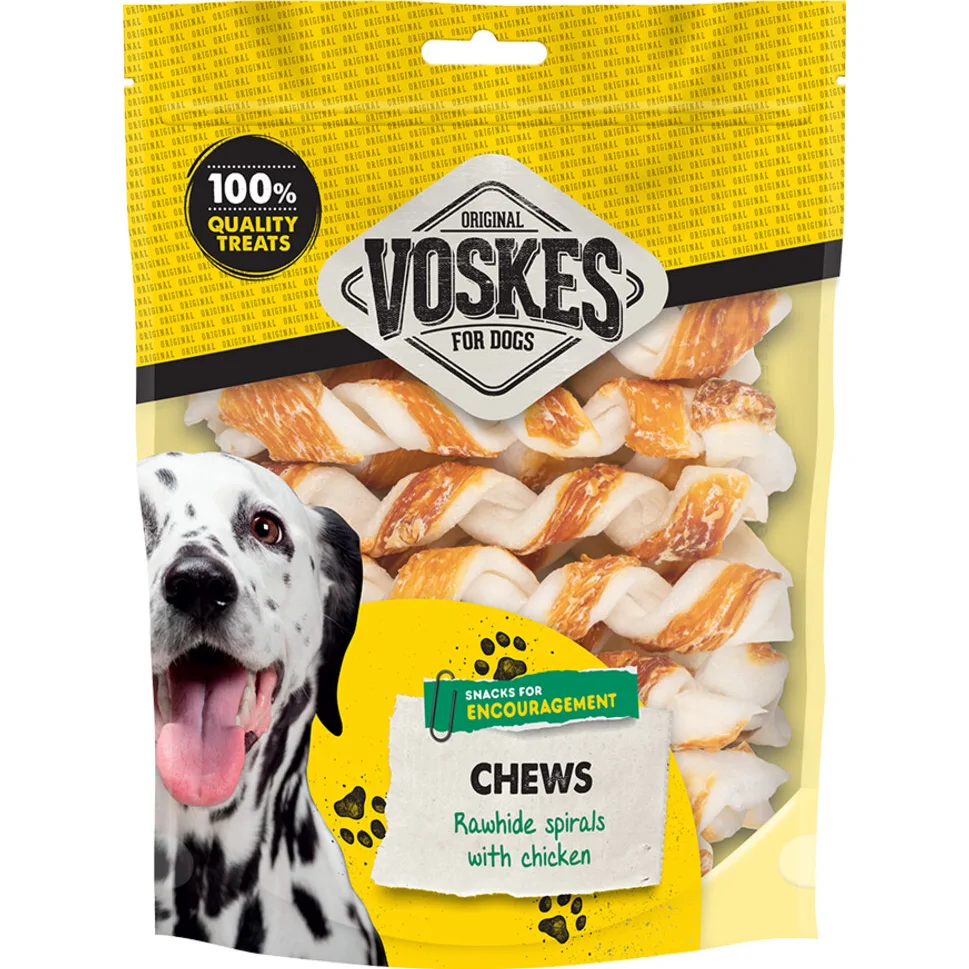 Voskes Hondensnack Spiralen Runderhuid&Kip 20 stuks