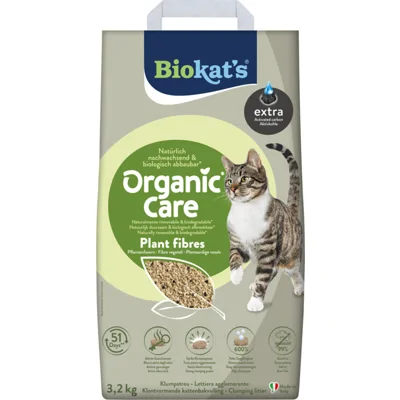 Biokat's Kattenbakvulling Organic Care Plant Fibres Extra 8 liter