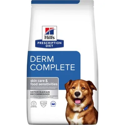6x Hill's Prescription Diet Hondenvoer Droog Derm Complete Environmental/Food Sensitivities Rijst & Ei 1,5 kg