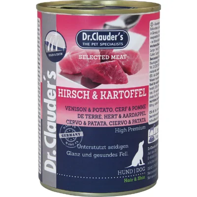 Dr. Clauder's hert met aardappel natvoer hond 6 x 800 g
