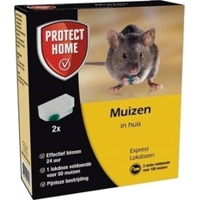 Protect Home Muizengif 2 Stuks Tegen Muizen - Effectief binnen 24 uur - Voor 100 muizen - Pijnloze bestrijding product name