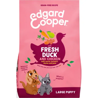 2x Edgard&Cooper Hondenvoer Puppy Scharrelkip - Scharreleend 12 kg
