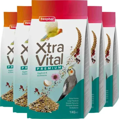 5x Beaphar XtraVital Grote Parkiet 1 kg