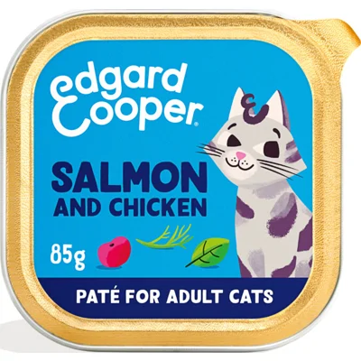 Edgard&Cooper Kattenvoer Adult Pate Zalm - Kip 85 gr