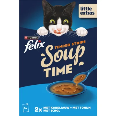Felix Soup Tender Strips Vis 6 x 48 gr