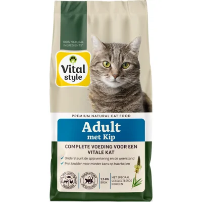 Vitalstyle Adult Kip Kattenvoer 1,5 kg