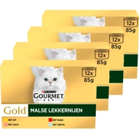 4x Gourmet Gold Blik Malse Lekkernijen Multipack 12 x 85 gr