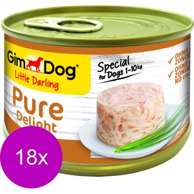 GimDog Pure Delight - Kip - 18 x 150 gram