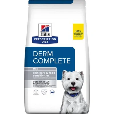 6x Hill's Prescription Diet Hondenvoer Droog Derm Complete Mini Environmental/Food Sensitivities Rijst & Ei 1 kg