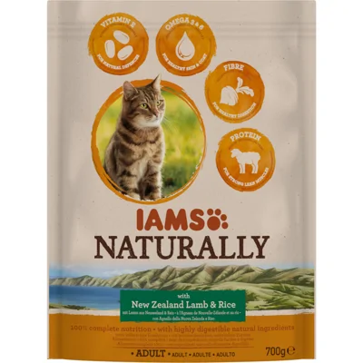 IAMS Naturally Adult Lam & Rijst Kat 700 gr
