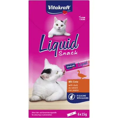 Vitakraft Liquid Snacks met eend kattensnoep (6 x 15 g) 11 verpakkingen