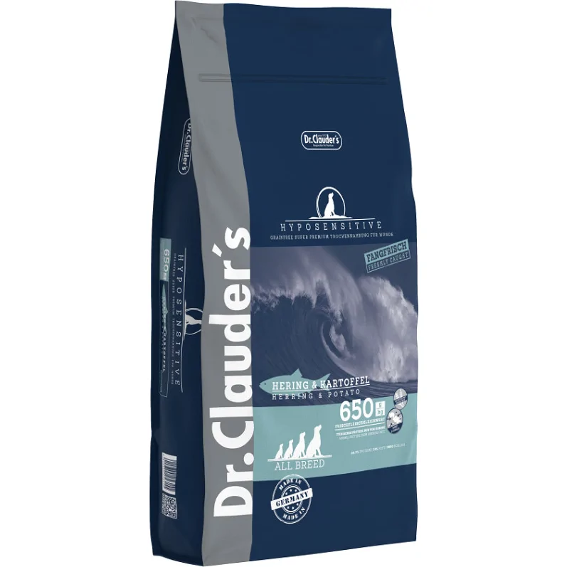 Dr. Clauder's Hyposensitive haring en aardappel hondenvoer 11,5 kg