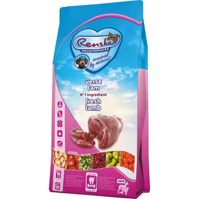 2x Renske Super Premium Graanvrij Adult Hondenvoer Lam 12 kg