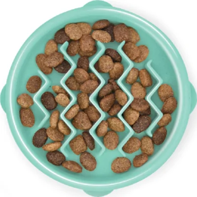 Outward Hound Dog Fun Feeder Wave Small Mintgroen 14.5 x 13 x 3 cm