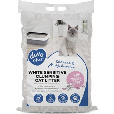 Duvo+ White Sensitive babypoeder kattenbakvulling