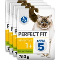 4x Perfect Fit Droogvoer Sensitive Kalkoen 750 gr