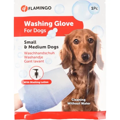 Flamingo Honden Washandje - S/M