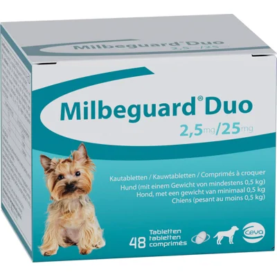 Milbeguard DUO Kleine Hond en Puppy - 4 Tabletten
