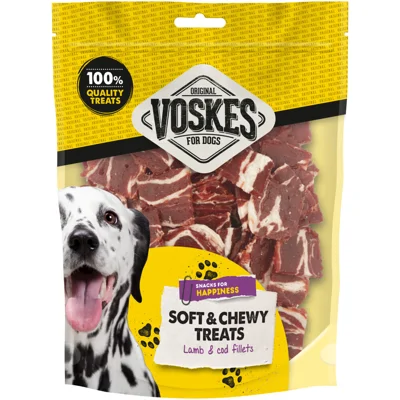 Voskes Hondensnacks Original Filets Lam & Kabeljauw 400 gr