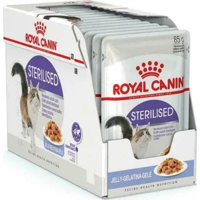 Royal Canin Sterilised in Jelly natvoer kattenvoer zakjes 12x85g