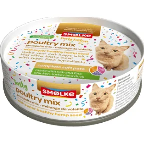 Smølke Soft Paté Party edition (poultry mix) kattenvoer 80 gram
